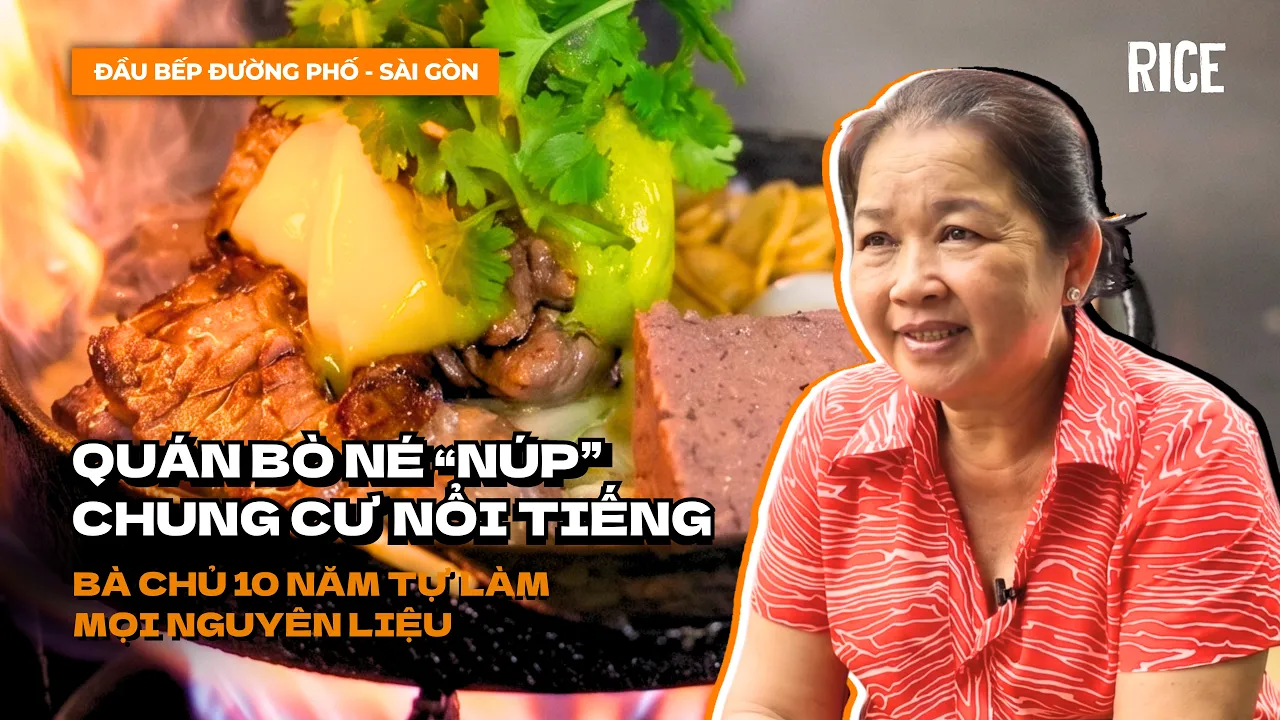 Tiệm bò né "núp" chung cư Quận 3, nổi tiếng nhờ tỏi phi và bà chủ khó tính